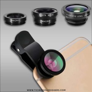 Kit lenti universali per smartphone (macro, grandangolo, fisheye)